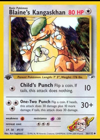 Blaine's Kangaskhan #36/132 — Gym Heroes