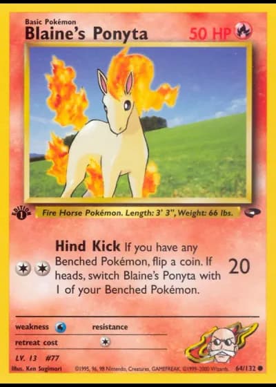 Blaine's Ponyta (1st Edition) #64/132 — Gym Challenge (1st Edition)