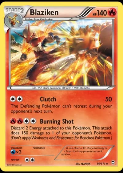 Blaziken #14/111 — Furious Fists