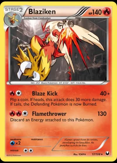Blaziken #17/108 — Dark Explorers