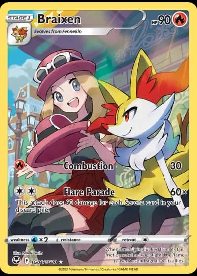 Braixen TG01/30 — Trainer Gallery (Silver Tempest)