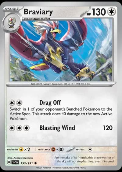 Braviary #153/191 — Surging Sparks