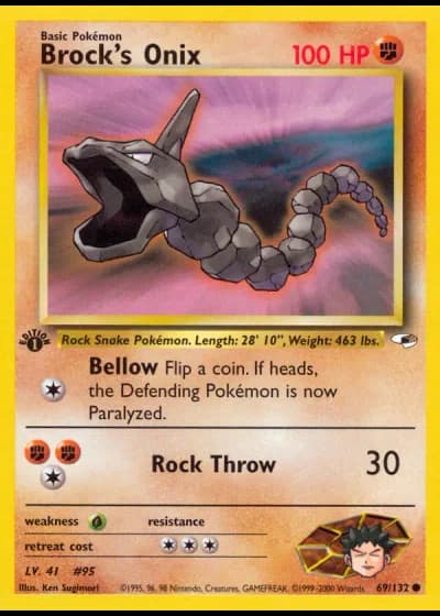 Brock's Onix #69/132 — Gym Heroes