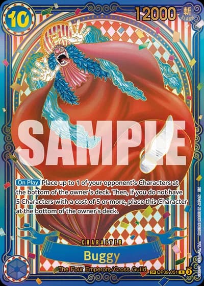 Buggy (OP09-051) (Alternative Art 4) — The Azure Sea's Seven (OP14-EB04)