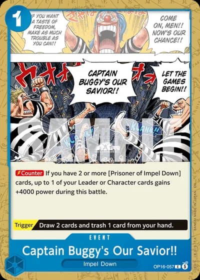 Captain Buggy's Our Savior!! (OP16-057) — The Time of Battle (OP16)