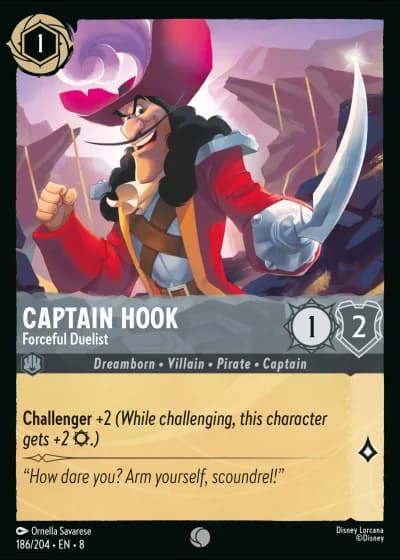 Captain Hook - Forceful Duelist #186/204 — Reign of Jafar