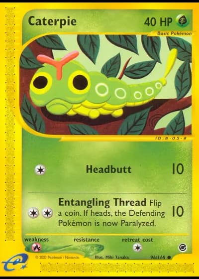Caterpie #96/165 — Expedition Base Set