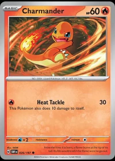 Charmander #026/197 — Obsidian Flames