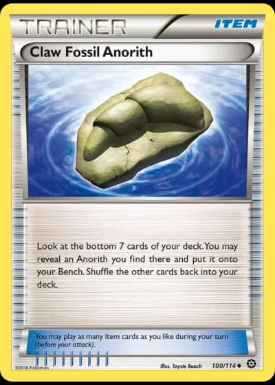 Claw Fossil Anorith #100/114 — Steam Siege