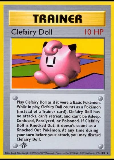 Clefairy Doll (shadowless) #70/102 — Base Set (Shadowless)