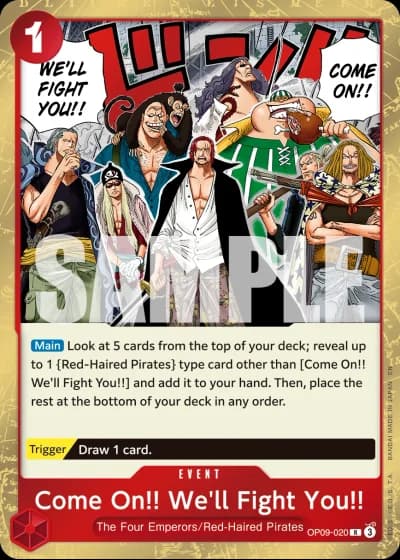 Come On!! We'll Fight You!! (OP09-020) (Reprint) — One Piece Card The Best Vol.2(PRB02)