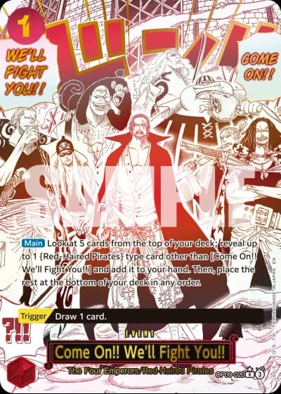 Come On!! We'll Fight You!! (OP09-020) (Special Rare) — One Piece Card The Best Vol.2(PRB02)