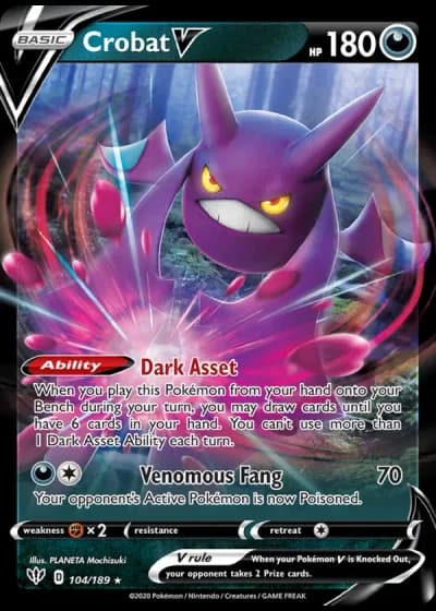 Crobat V #104/189 — Darkness Ablaze