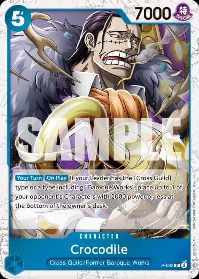 Crocodile (P-082) (Pirate Foil) — One Piece Card The Best Vol.2(PRB02)