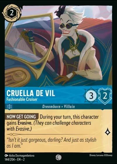 Cruella De Vil - Fashionable Cruiser #144/204 — Rise of the Floodborn