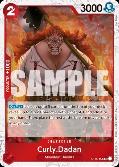 Curly.Dadan (OP02-005) (Pirate Foil) — One Piece Card The Best Vol.2(PRB02)