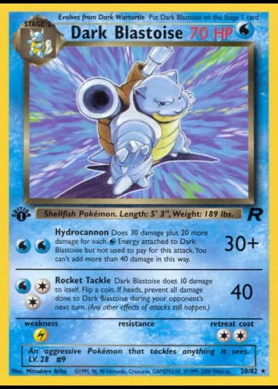Dark Blastoise #20/82 — Team Rocket
