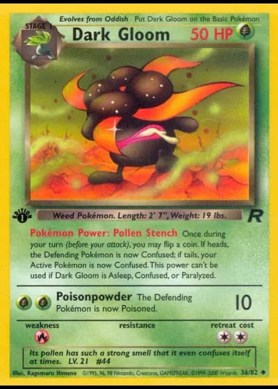 Dark Gloom (1ª Edizione) #36/82 — Team Rocket (1ª Edizione)