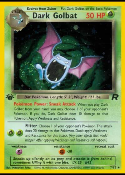 Dark Golbat (1ª Edizione) #7/82 — Team Rocket (1ª Edizione)