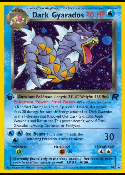 Dark Gyarados (1st Edition) #8 — Team Rocket