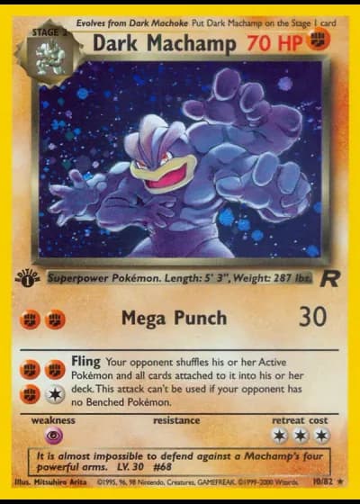 Dark Machamp (1st Edition) #10/82 — Team Rocket (1st Edition)