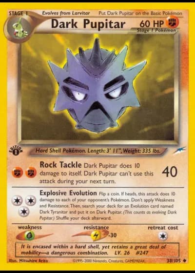 Dark Pupitar (1st Edition) #38/105 — Neo Destiny (1st Edition)