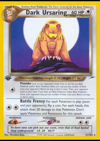 Dark Ursaring (1ª Edizione) #21/105 — Neo Destiny (1ª Edizione)