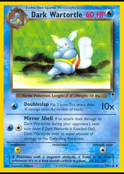 Dark Wartortle #39/110 — Legendary Collection