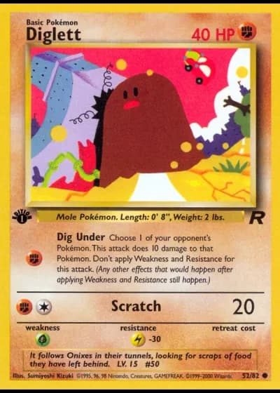 Diglett #52/82 — Team Rocket