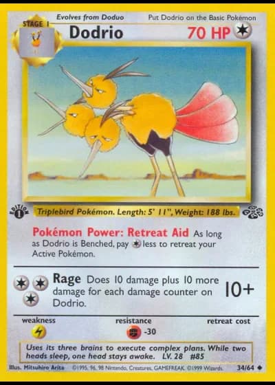 Dodrio (1st Edition) #34/64 — Jungle (1st Edition)