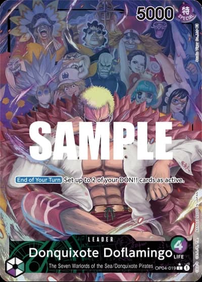 Donquixote Doflamingo (OP04-019) (Alternative Art) — Kingdoms of Intrigue (OP04)