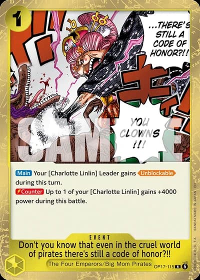 Don't you know that even in the cruel world of pirates there's still a code of honor?!! (OP17-115) — The World's Strongest Warriors (OP17)