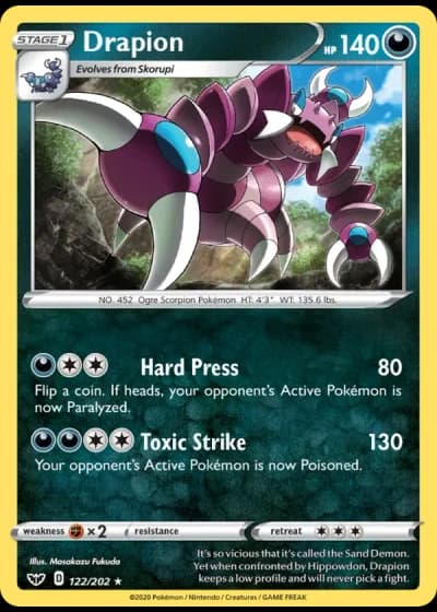 Drapion #122/202 — Sword & Shield