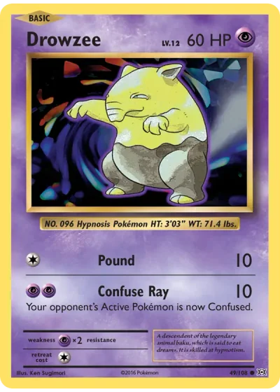 Drowzee #49/108 — Evolutions