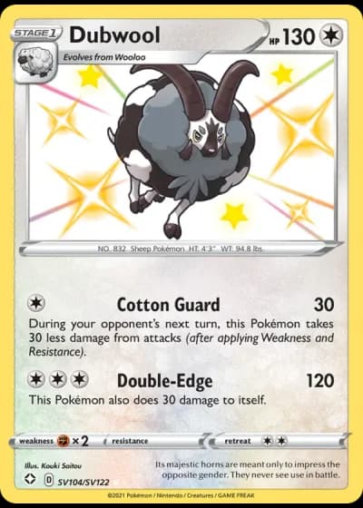 Dubwool SV104/122 — Shiny Vault (Shining Fates)