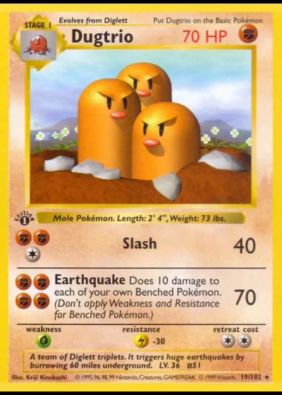 Dugtrio #19/102 — Set Base