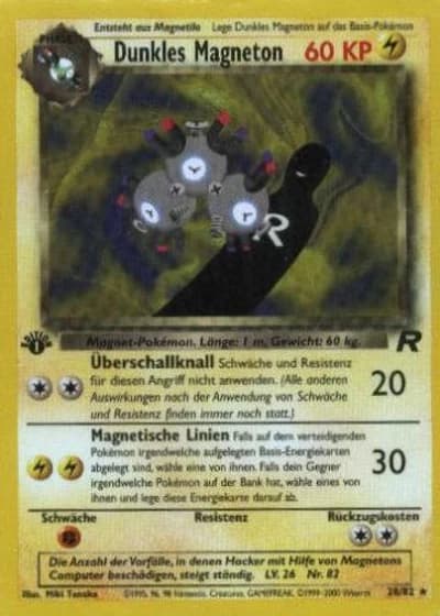 Dunkles Magneton (1. Edition) #28/82 — Team Rocket (1. Edition)