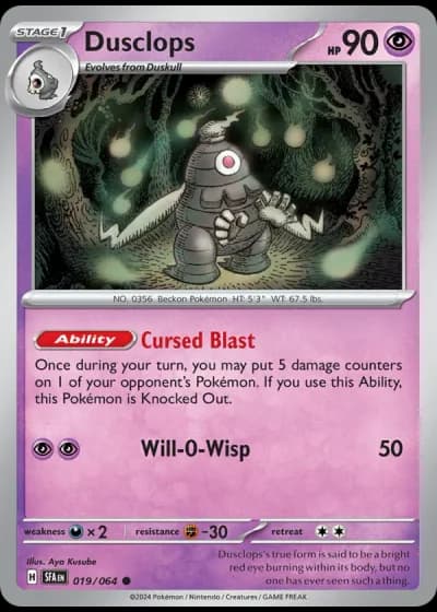 Dusclops #019/64 — Shrouded Fable