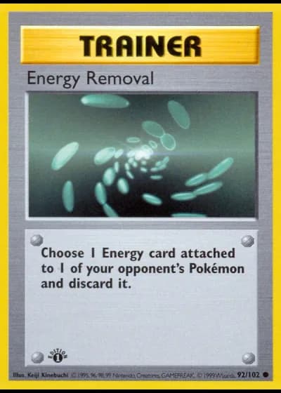 Energy Removal (shadowless) #92/102 — Base Set (Shadowless)