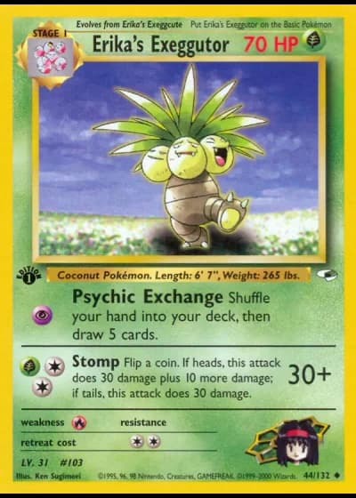 Erika's Exeggutor (1st Edition) #44/132 — Gym Heroes (1st Edition)