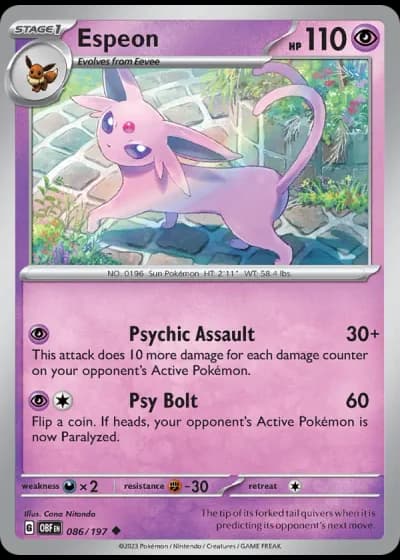 Espeon #086/197 — Obsidian Flames