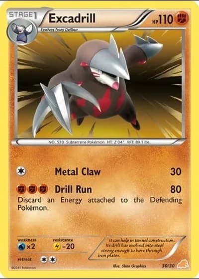 Excadrill #30/30 — BW trainer Kit (Excadrill)