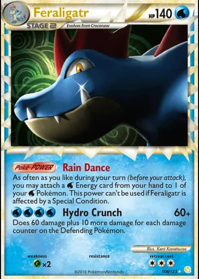 Feraligatr #108/123 — HeartGold SoulSilver