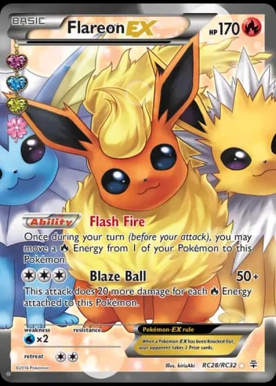 Flareon EX RC28 — Radiant Collection (Generations)