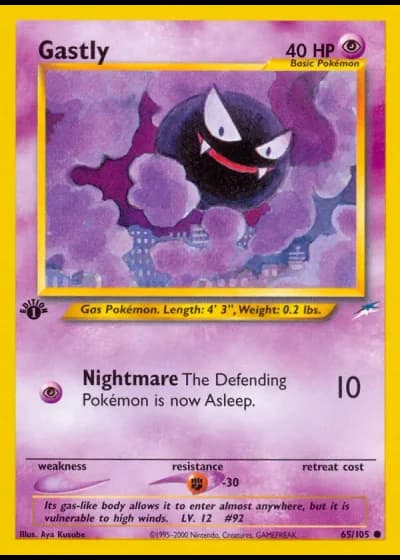 Gastly (1ª Edizione) #65/105 — Neo Destiny (1ª Edizione)