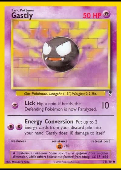 Gastly #76/110 — Legendary Collection