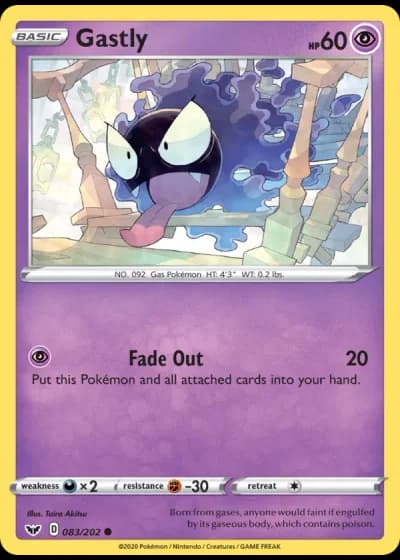 Gastly #83/202 — Sword & Shield