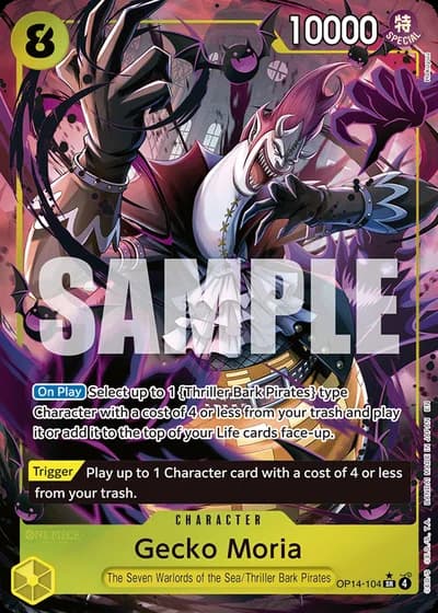 Gecko Moria (OP14-104) (Alternative Art) — The Azure Sea's Seven (OP14-EB04)