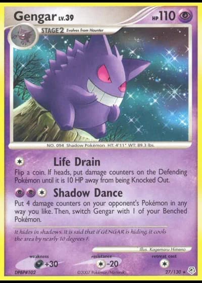 Gengar #27/130 — Diamond & Pearl
