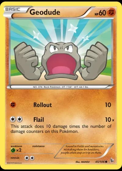 Geodude #45/106 — Flashfire